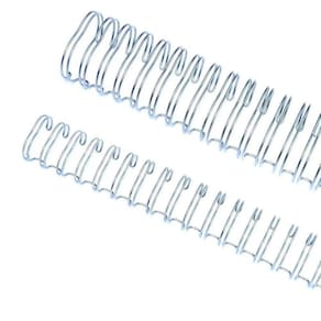 Wire-o Garra Duplo Anel 7/8" para 180 fls Carta 2x1 Prata(Silver) 50 und