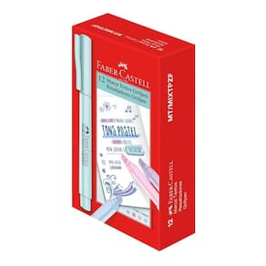 Marca Texto Faber Castell Tons Pastéis - Embalagem com 12 Unidades