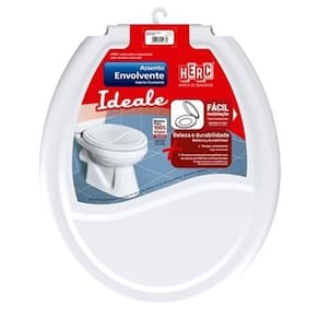 Assento Sanitário 3385 Soprado Tampa Envolvente Branco - Herc
