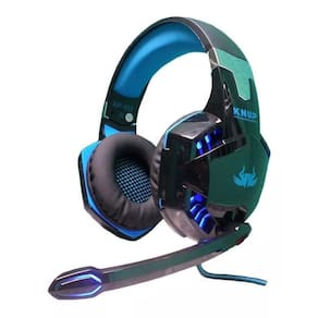 Fone Headset Gamer Ps4 X-One Pc Com Led Profissional Azul