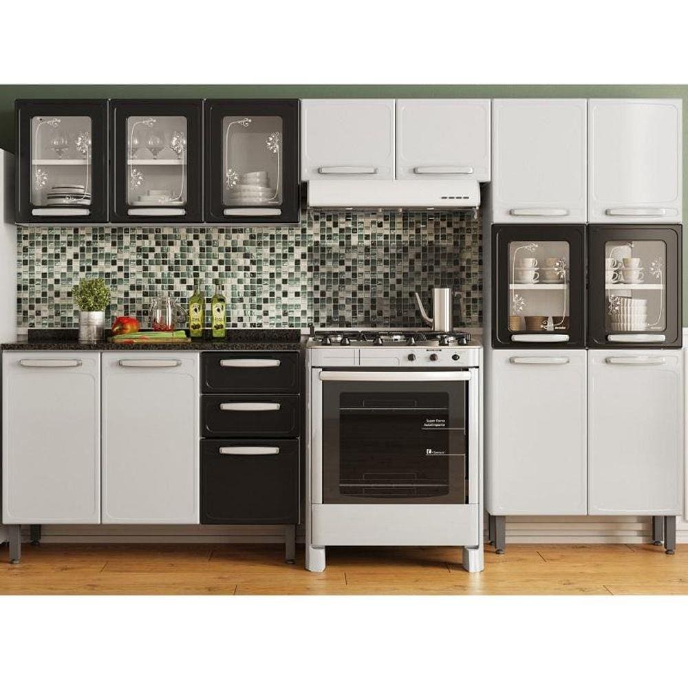 Cozinha Completa de aço Bertolini Evidence 4 Peças Branco