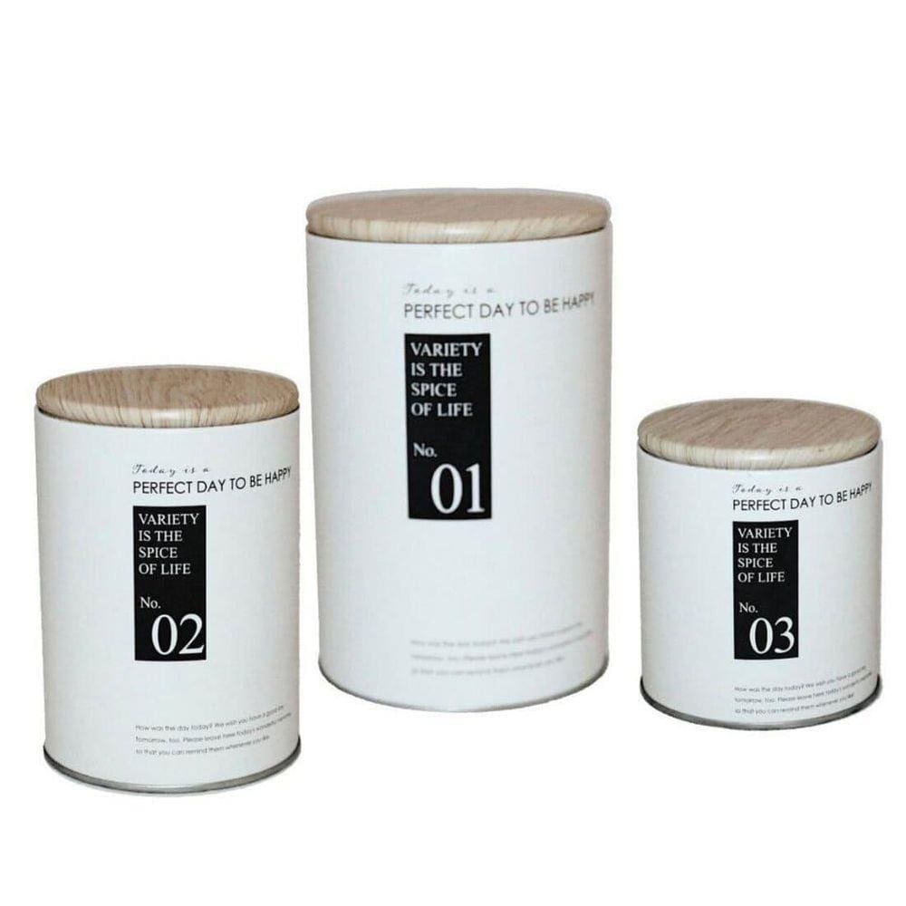 Kit 3 Latas De Metal Perfect Day - Branca
