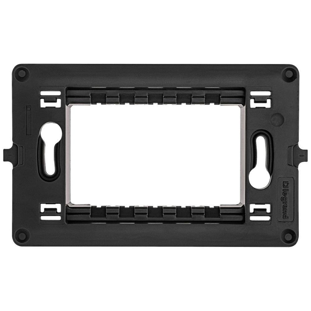 Suporte para Placa 4x2 Legrand Pial Plus+ - para até 3 Módulos - Preto - 612122NT