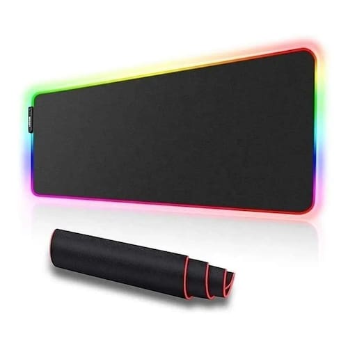 imagem-Mouse Pad Gamer Grande Com Led Rgb 7 Cores 30Cm X 80Cm