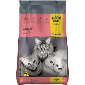 Ração Three Cats Premium Especial Gatos Adultos Carne 10,1kg