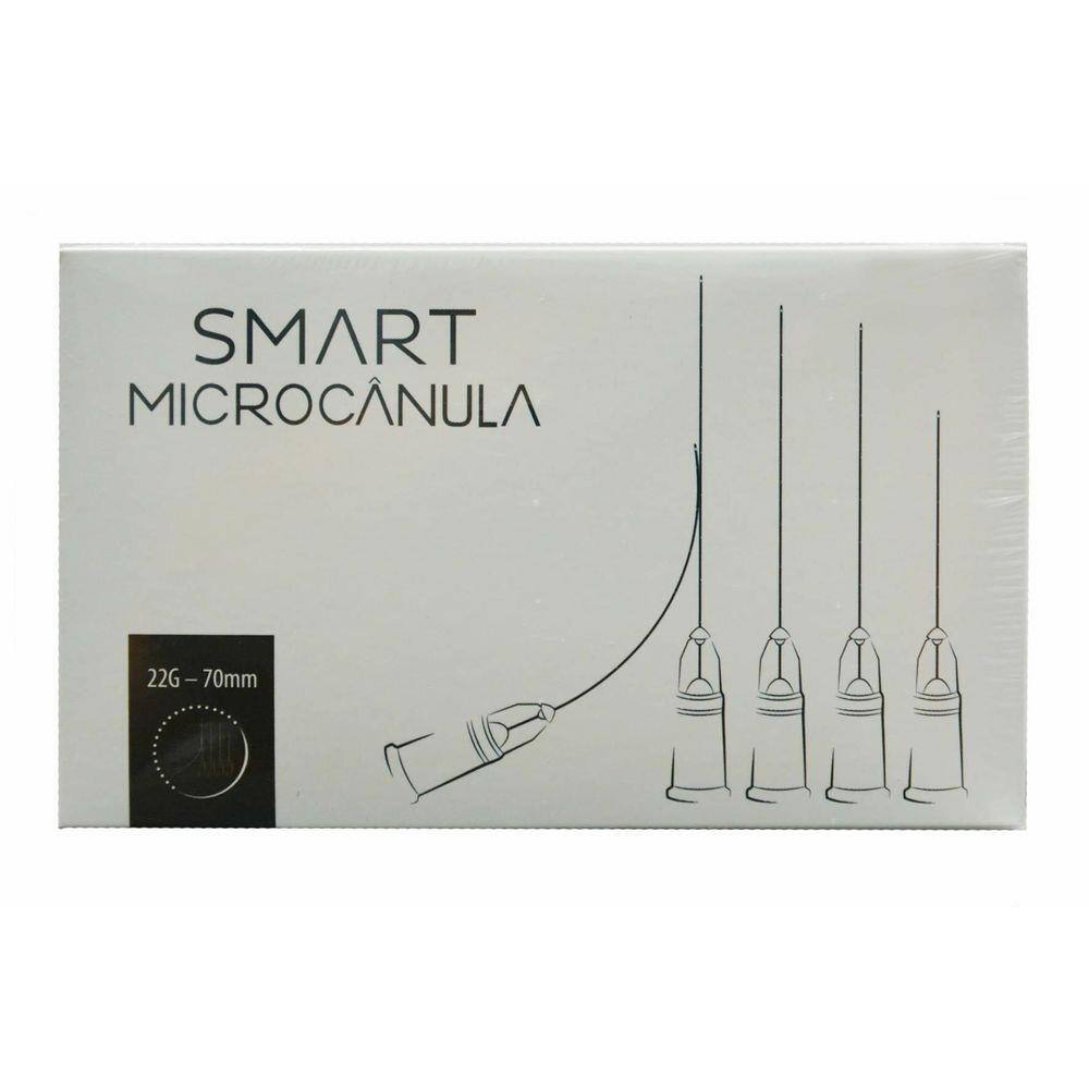 Microcânula Preenchimento Facial 22G X 70Mm - Caixa 10 Un
