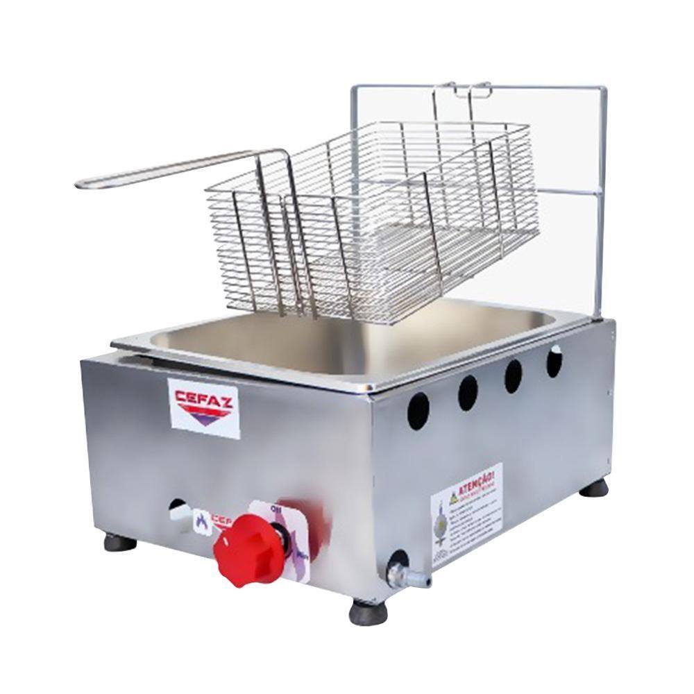 Fritadeira a Gás 1 Cuba 5 Litros Baixa Pressão Cefaz FC-01