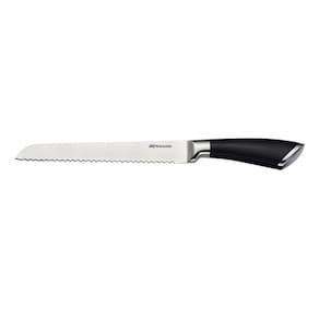 Faca Pao Hanzo Aco Inox 2,5Mm Cabo Cor Preta 33Cm 142Grs