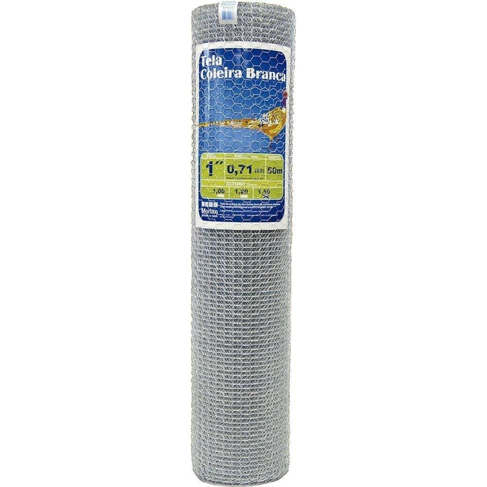 Tela Coleira Branca para Pinteiro 1x22x1,50m 50m