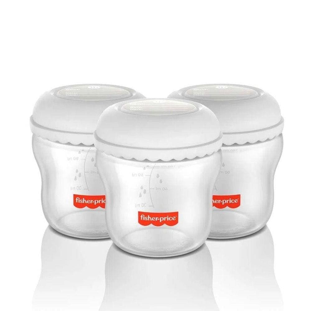 Kit 3 Frascos Para Armazenar Leite 150Ml Mom`S Essentials