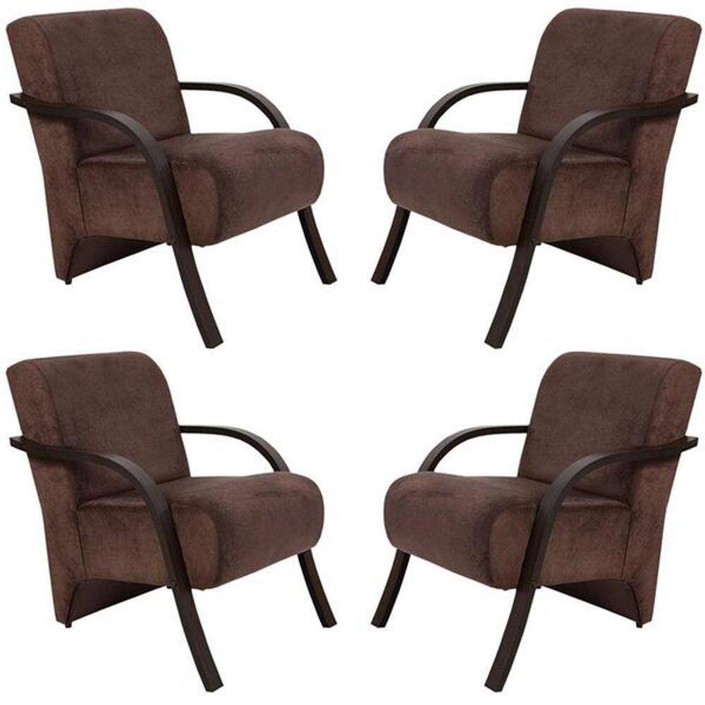 Kit 4 Poltronas Decorativas 1 Lugar Santa Rita Sued