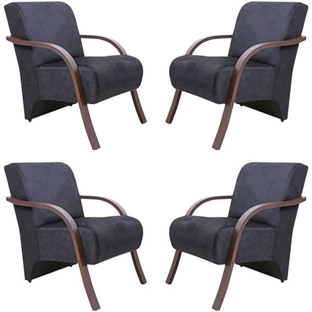 Kit 4 Poltronas Decorativas 1 Lugar Santa Rita Sued