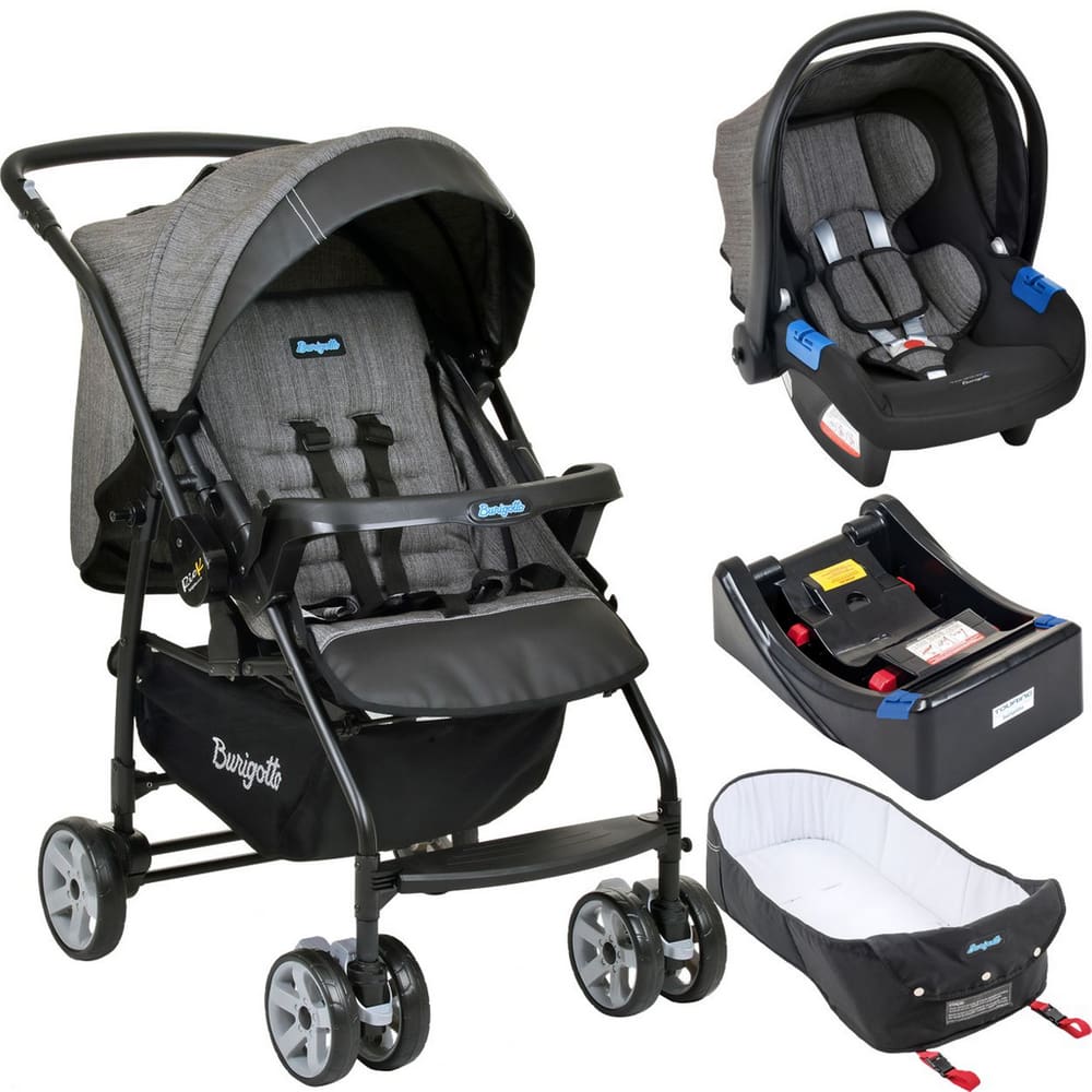 Carrinho Bebe Burigotto Rio K Bebe Conforto Base Ninho Preto