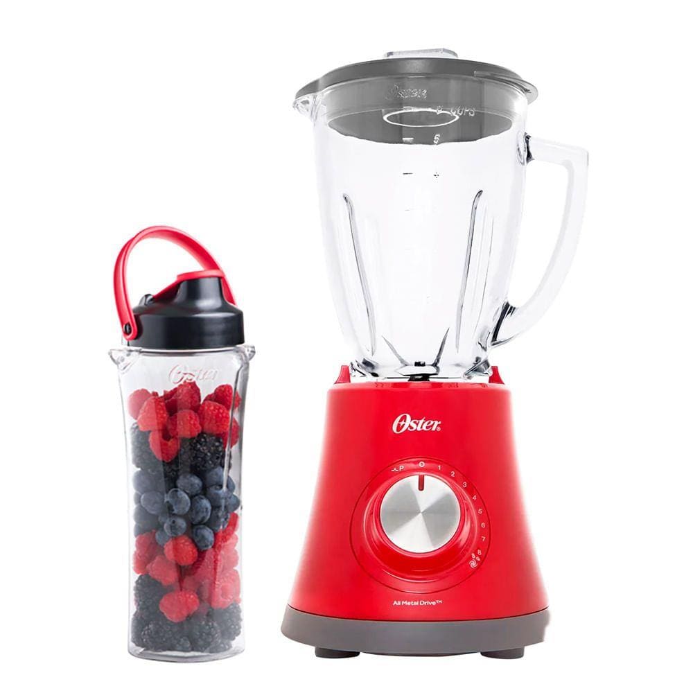 Kit Super Chef Vermelho - Liquidificador e Jarra Blend N Go - 127V