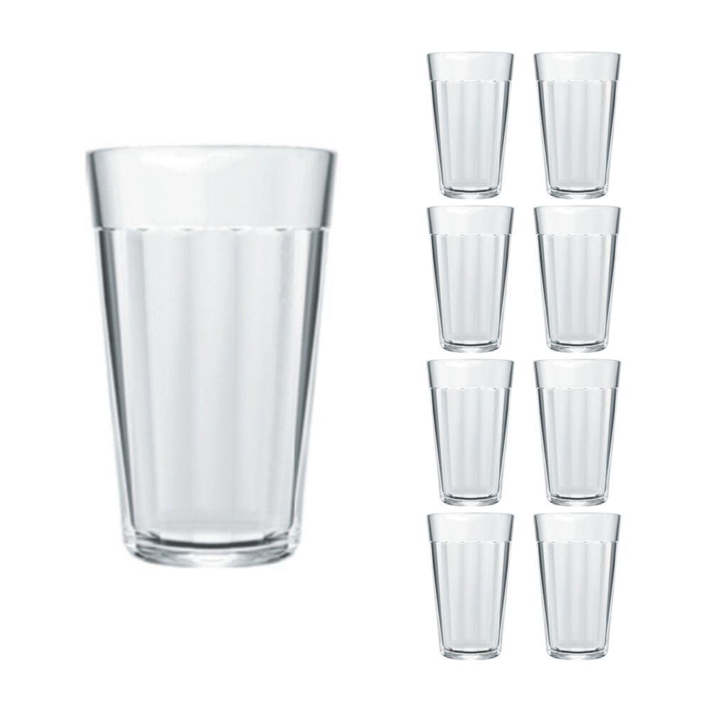 Jogo 8 Copo Americano Long Drink 345ml Vidro Cerveja Nadir