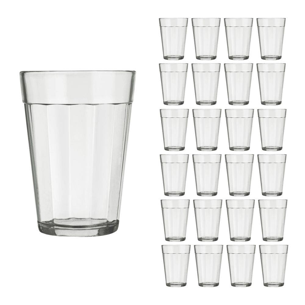 Jogo 24 Copo Americano Clássico 300ml Vidro Café Chopp Nadir