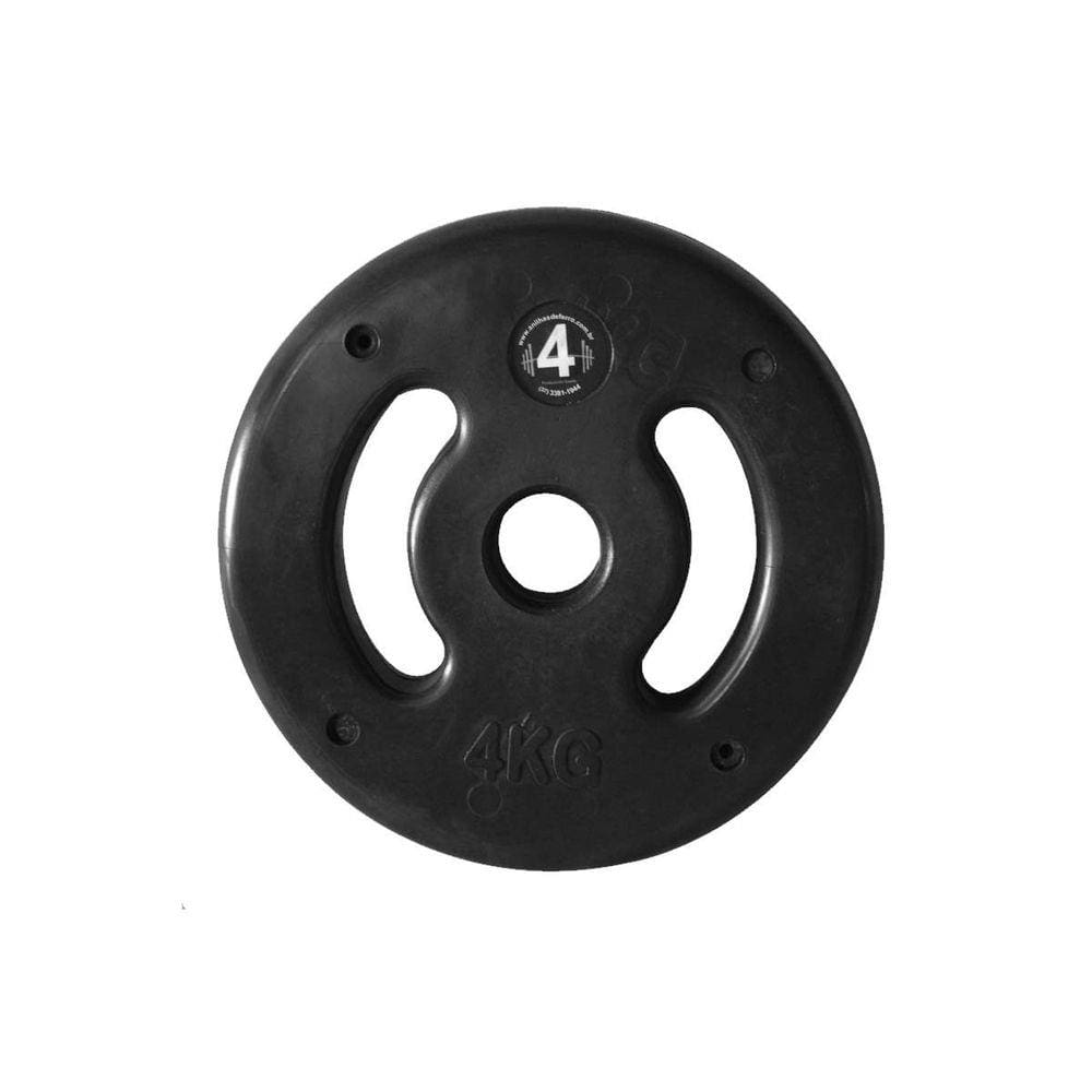 Anilha de Ferro Fundido Injetada Alça Lateral 4,0Kg