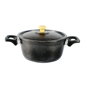 Caçarola Panela de Alumínio Craqueada Alça Baquelite Preta 18cm