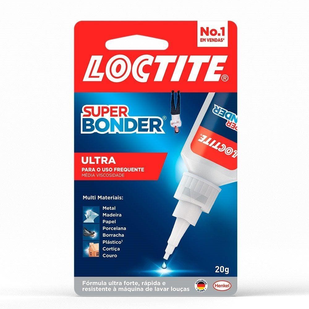 Cola Super Bonder Ultra 20g Cartela Embalagem com 8 Unidades
