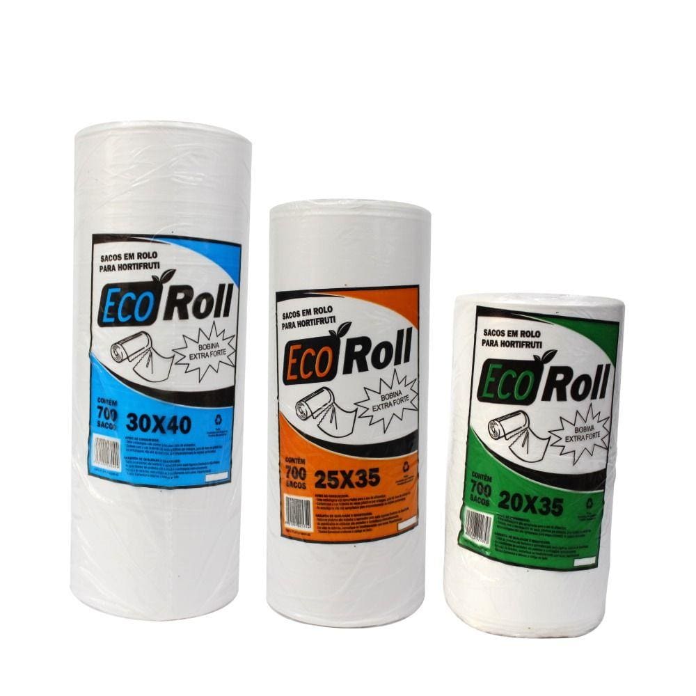 Bobina Saco Picotada Misto 20x35 25x35 e 30x40 KIT 18 Bobina