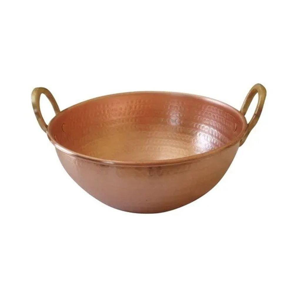 Tacho De Cobre Puro De 8 Litro 34cm Diâmetro