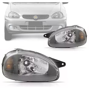 Par Farol Corsa 2000 01 02 À 09 Carcaça Preta Mascara Cinza
