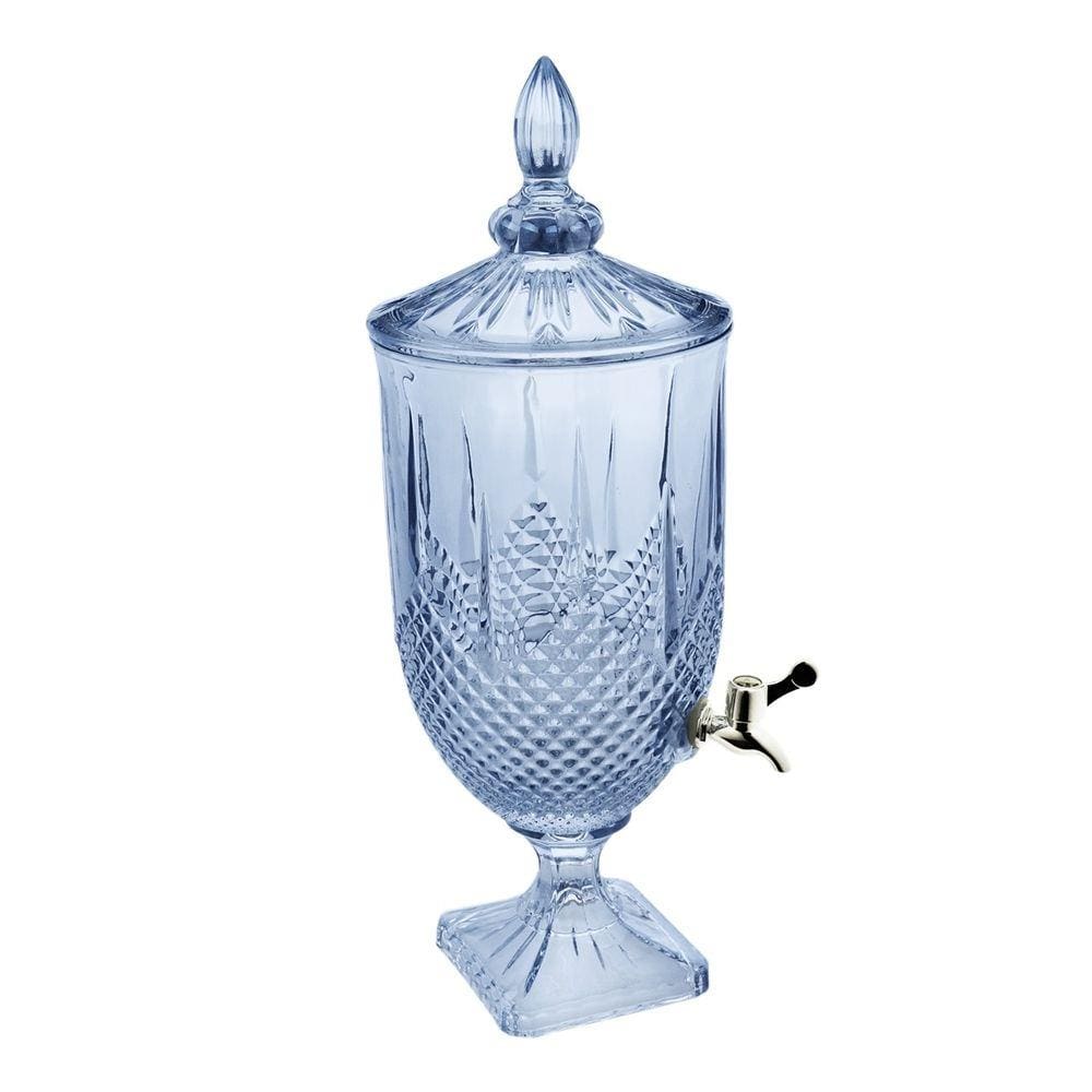 Suqueira Dispenser Para Bebidas Lyor 7780 Diamante 4.5 Litros Cristal Azul