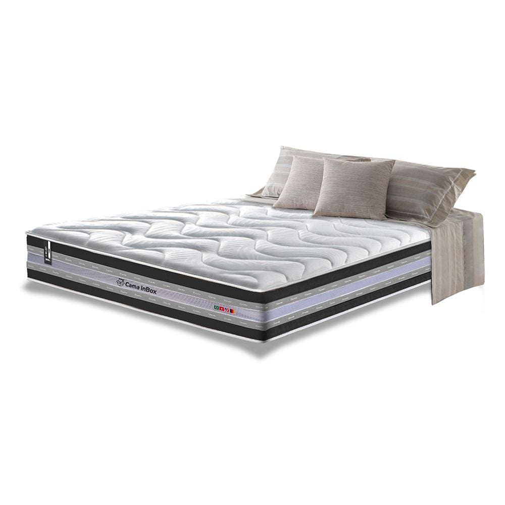 Colchão Casal de Molas Ensacadas D33 Cama inBox Select Firme 138x188x32 Preto