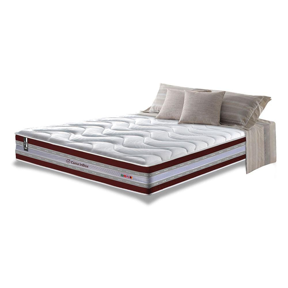 Colchão Casal de Molas Ensacadas D33 Cama inBox Select Firme 138x188x32 Vinho