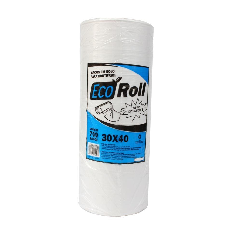 Bobina Saco Plastico Picotada 30x40 Ecoroll Extra Fort Un