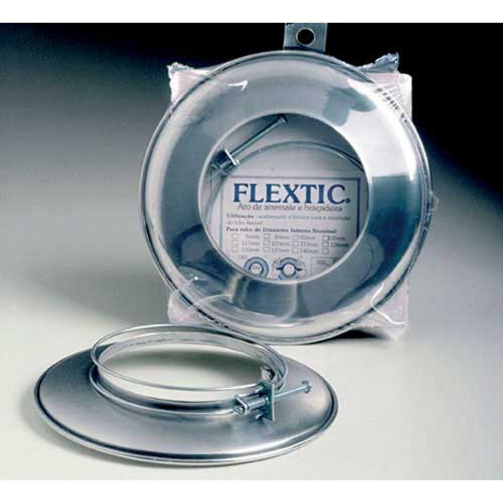Aro E Abraçadeira Para Tubo Flextic De Alumínio 60Mm