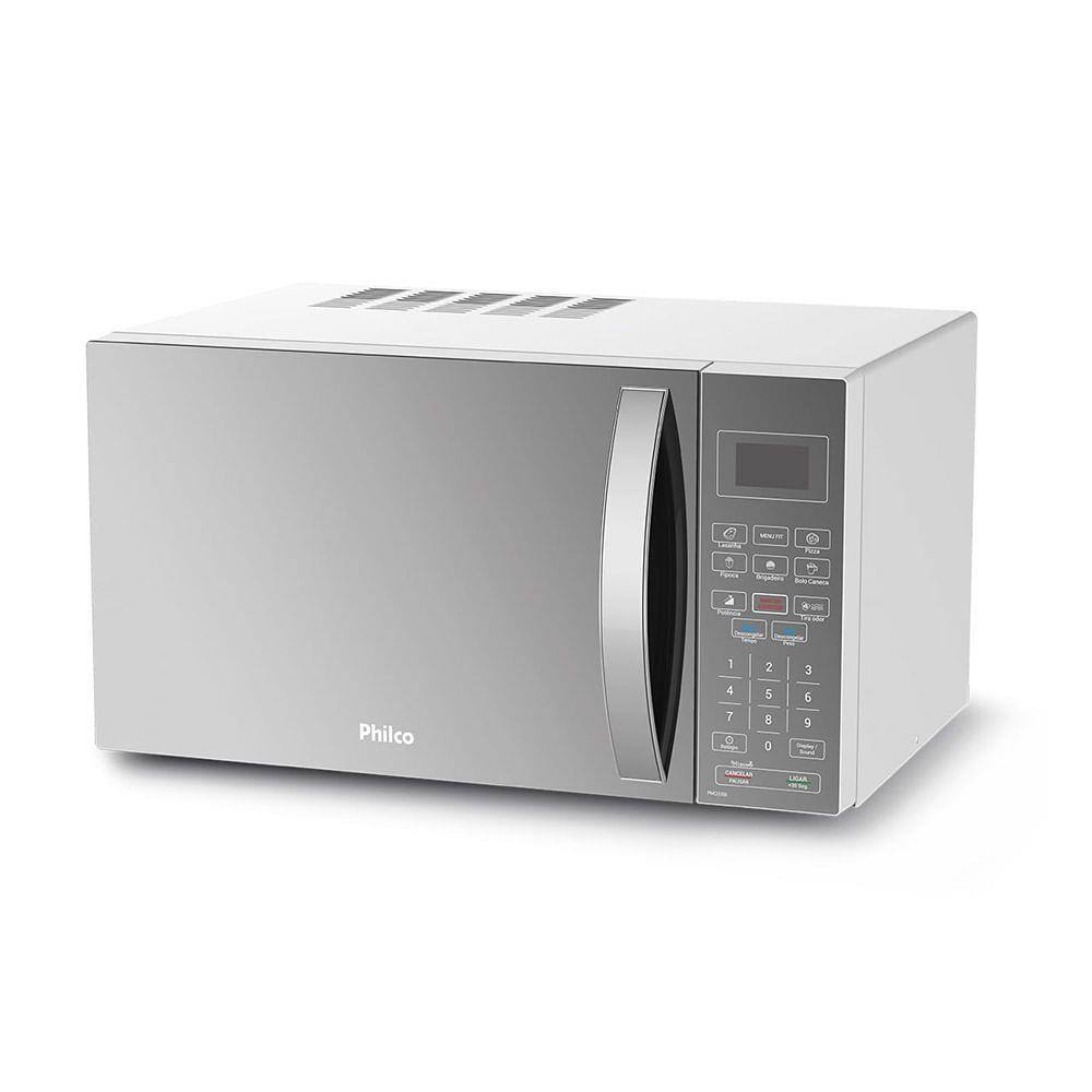Micro-ondas Philco 32 Litros com Porta Espelhada Branco PMO33EB - 220V