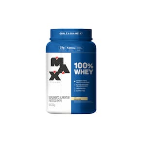 100% Whey Baunilha Max Titanium - 900G