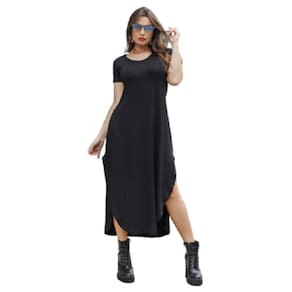 Vestido Longo Feminino Dupla Fenda Lateral Mazal