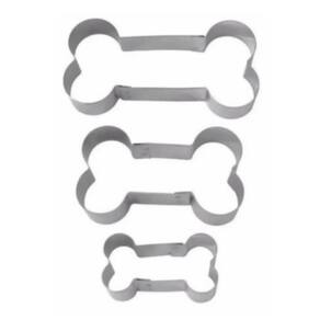 Cortador Modelo Osso 3 Peças Inox - Para Pasta Americana, Biscoito