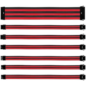 Kit de Extensão de Cabo Sleeved - Preto e Vermelho - Cooler Master CMA-NEST16RDBK1-GL