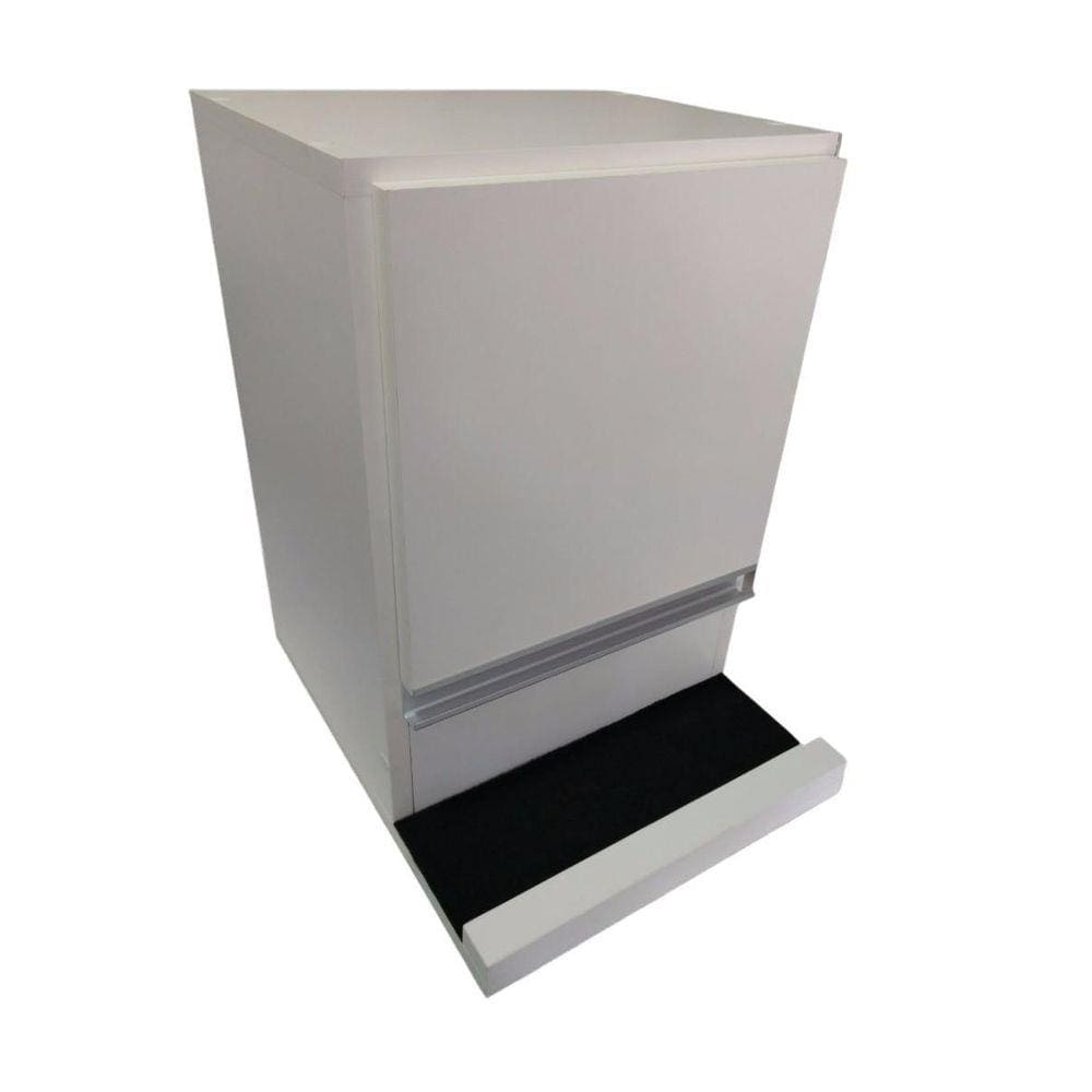 Suporte Para Bike Com Baú Em Mdf Branco