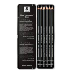 Lápis Preto Staedtler Lumograph Black Com 06 Graduações