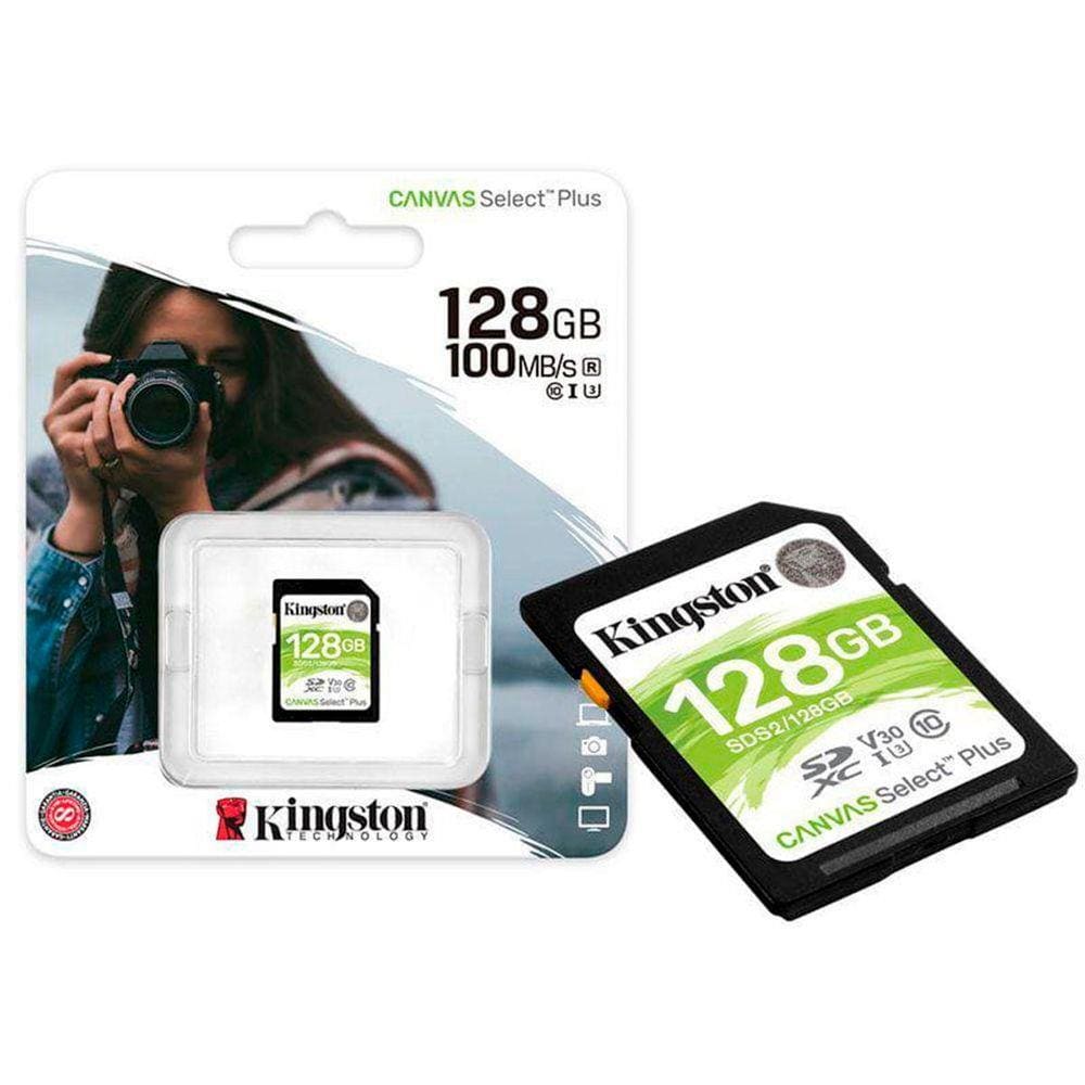 Cartão Memória SDXC Kingston Canvas Select Plus - 128gb