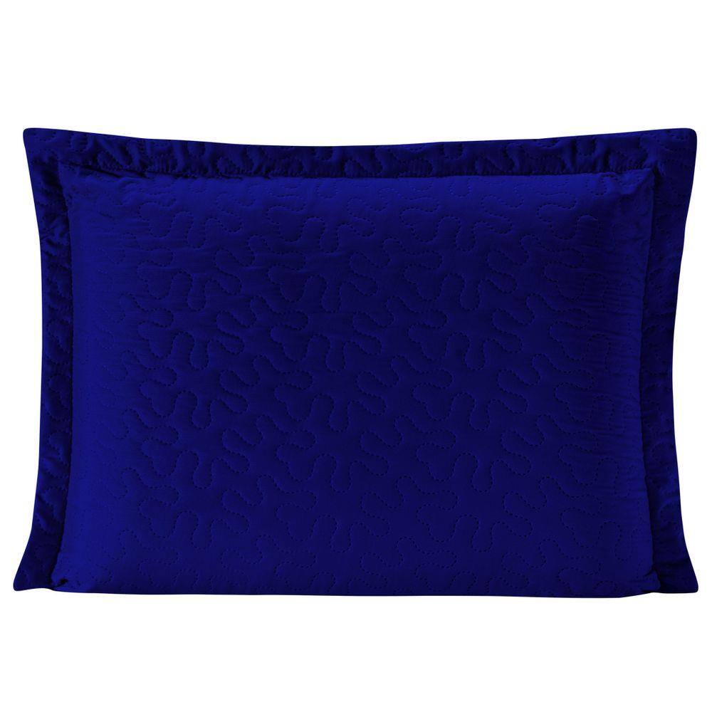 Porta Travesseiro Avulso Azul Royal Microfibra 01 Peça