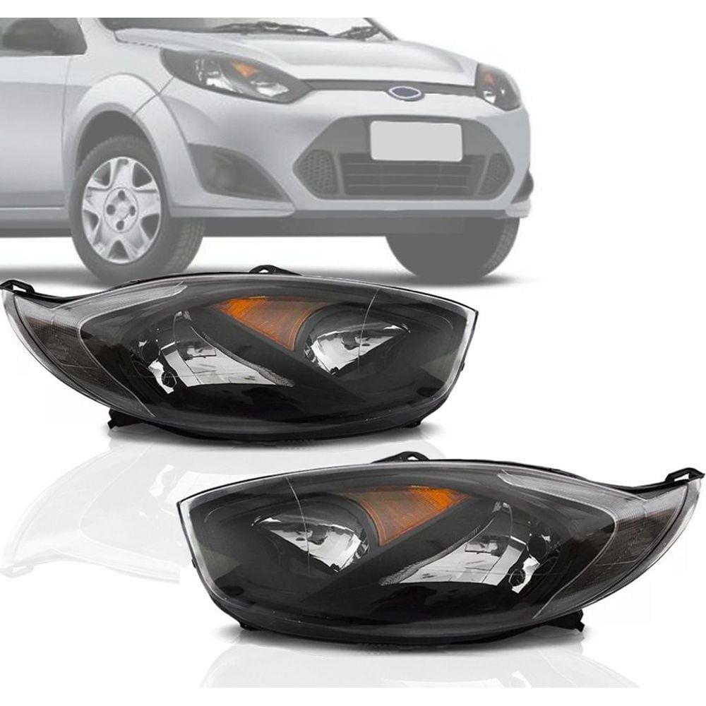 Farol Ford Fiesta 2011 2012 2013 2014 Mascara Negra Tyc