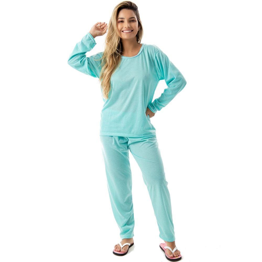 Pijama Confort Longo em Malha Suave Lisa | 177