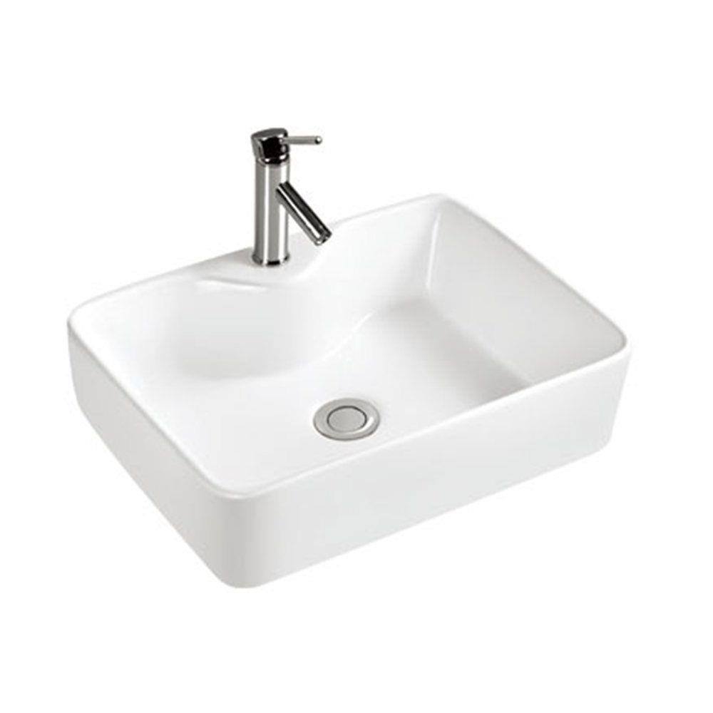 Cuba de cerâmica para banheiro 48x38x13 cm