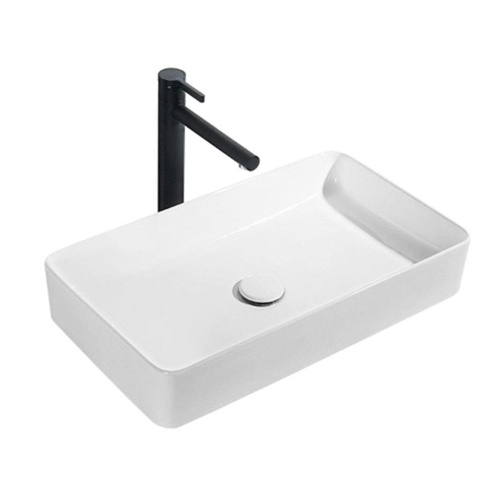 Cuba de cerâmica para banheiro 61x35x11 cm