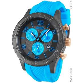 Relógio Magnum Sports MA33308G Chronograph Pulseira Borracha Preta