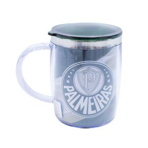 Caneca Térmica Com Tampa 450Ml Palmeiras Faixa