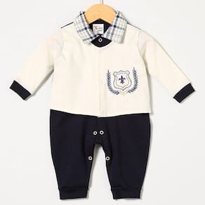 Macacão de Bebê Menino Imperial Marinho Manga Longa