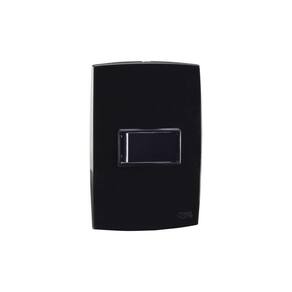 Conjunto Interruptor Simples Preto Force Line
