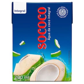 Água de Coco Sococo 200ml Embalagem com 24 Unidades