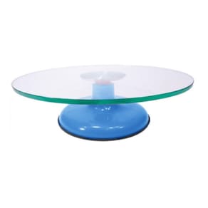 Bailarina Giratória De Vidro Para Decorar Bolos (Azul)